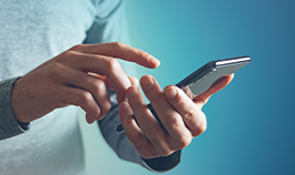 Man hand holding smart phone